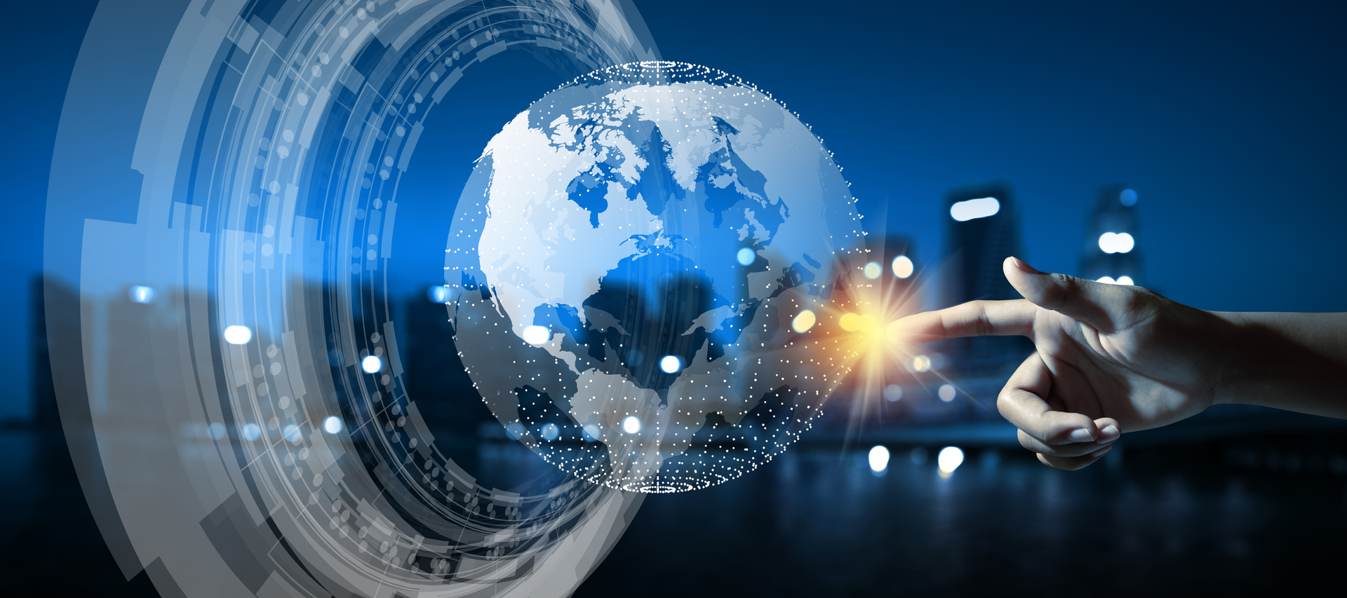 Global Business and Network connection concept.